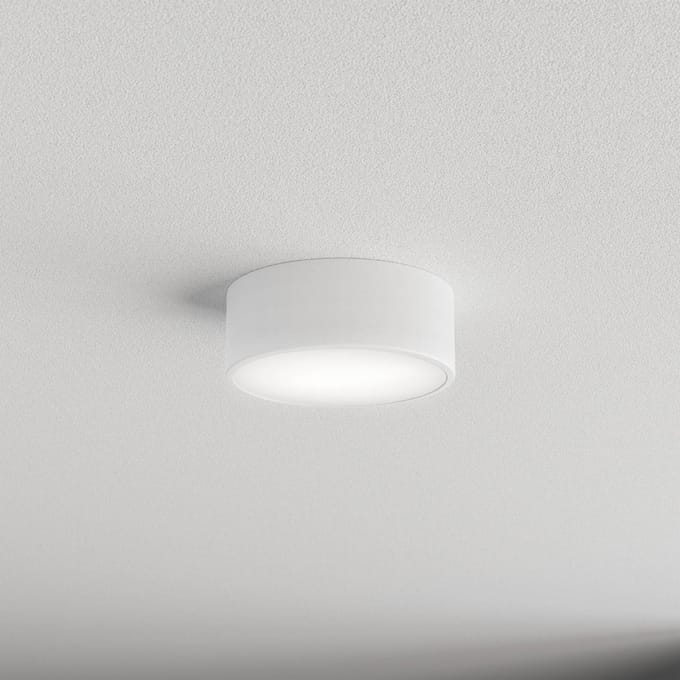 TEMAR LIGHTING Plafondlamp Cleo, Ø 20 cm, IP54, wit, metaal, E27