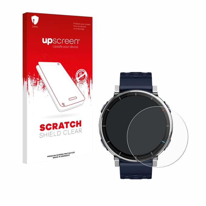 upscreen - Screenprotector voor Amazfit Active 3 Premium - Folie Beschermfolie transparant