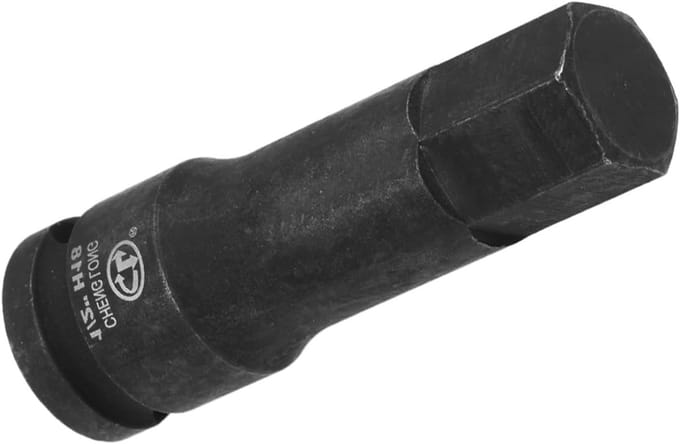 Hex Bit Socket 1/2" Aandrijving, Cr-Mo Staal, Impact Grade Metrische Steeksleutel voor Socket Head Cap Bolt en Toepassingen