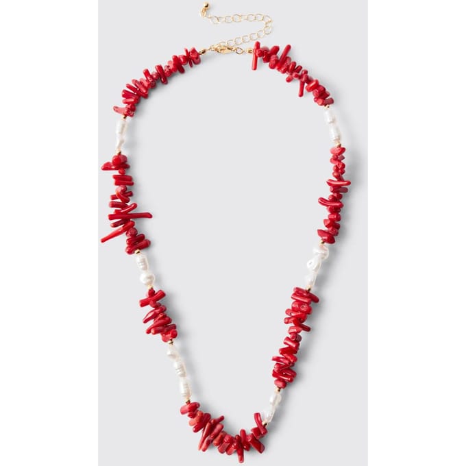Kralenketting Met Schelp & Parel | Red