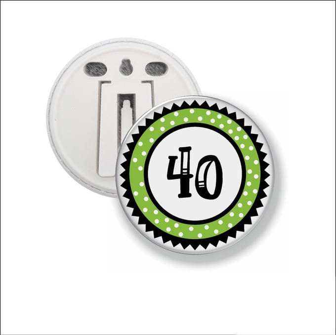 Button Met Clip 58 MM - 40