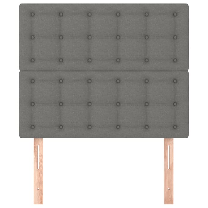 vidaXL - Hoofdbord - donkergrijs - 80x5x118/128 - cm - Stof