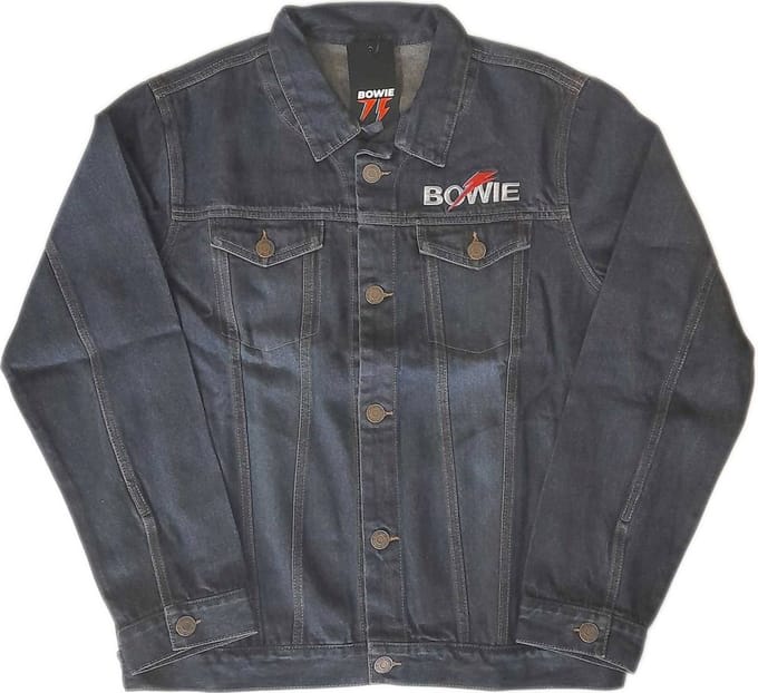 David Bowie - Flash Logo Jacket - S - Blauw