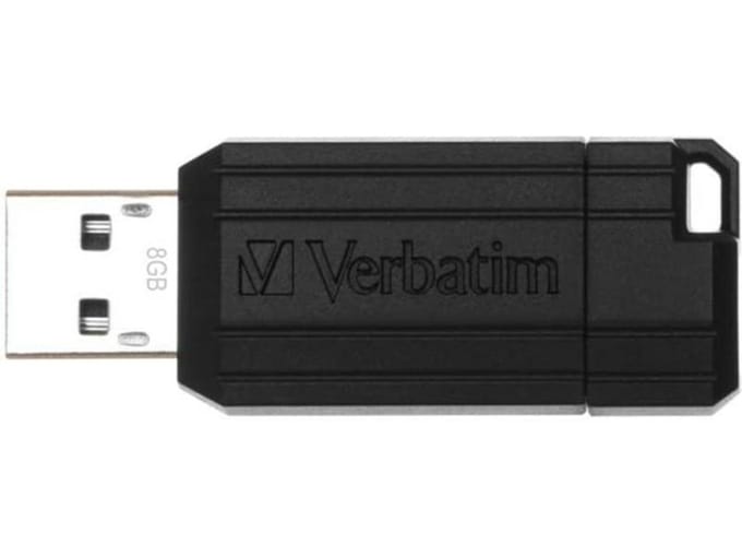 Verbatim USB 2.0 Stick Pinstripe 8GB zwart USB-stick