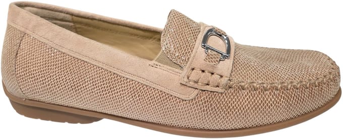 Sioux 66978 723 H Instappers Beige Leer Dames - Beige - 41.5