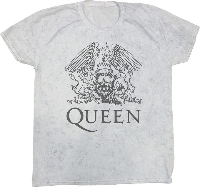 Queen - Crest Heren T-shirt - 2XL - Wit