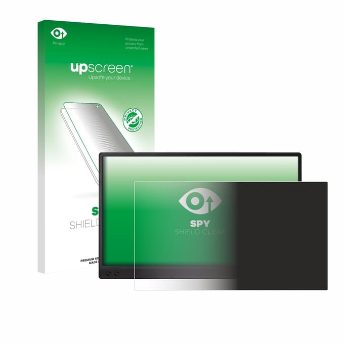 upscreen - privacy screenprotector voor ASUS ZenScreen MB166C - Folie Beschermfolie Blauwlichtfilter