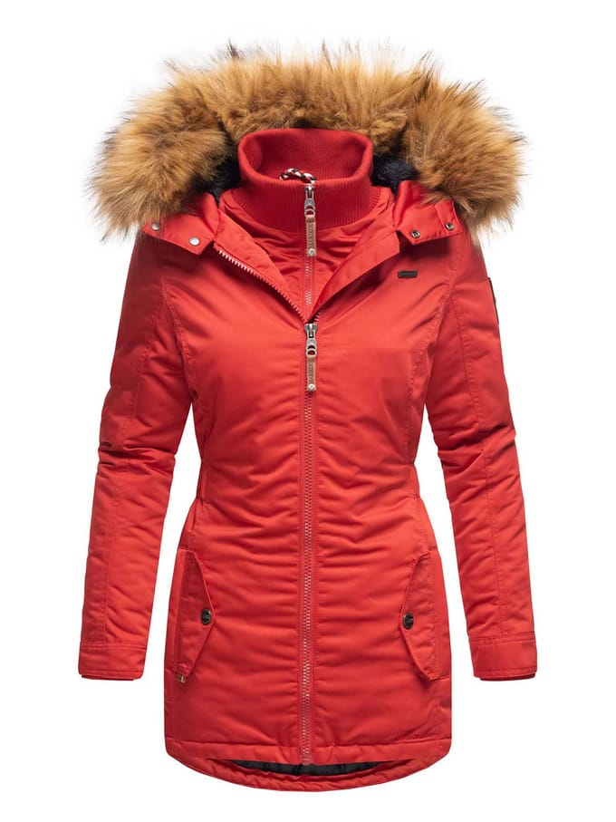 Marikoo dames winterjas – Sanakoo, warm met afneembare bontkraag