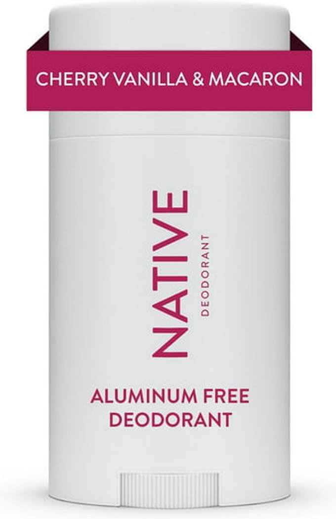 Native - Natural Deodorant, Cherry & Vanilla Macaron, Aluminum Free, Women and Men - 75g