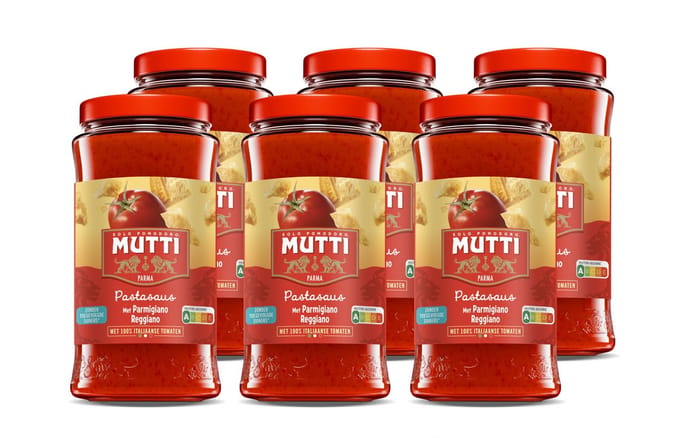 Mutti Pastasaus Parmigiano Reggiano 6 x 400 gram