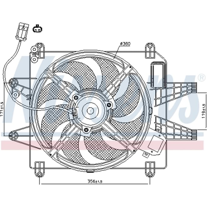 Koelventilatorwiel, motorkoeling NISSENS 85167