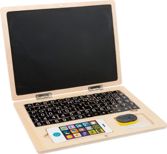 Small Foot - Wooden Laptop with Magnetic Board