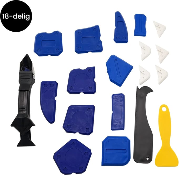 Purepeak Kitspatel Set 18-delig - Kit Schraper - Kitstrijker - Kit Verwijderaar