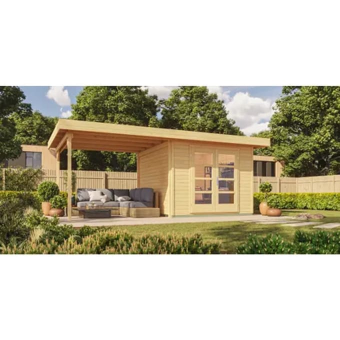 Weka Tuinhuis Met Overkapping 126+ Type B Gr2 300x645cm