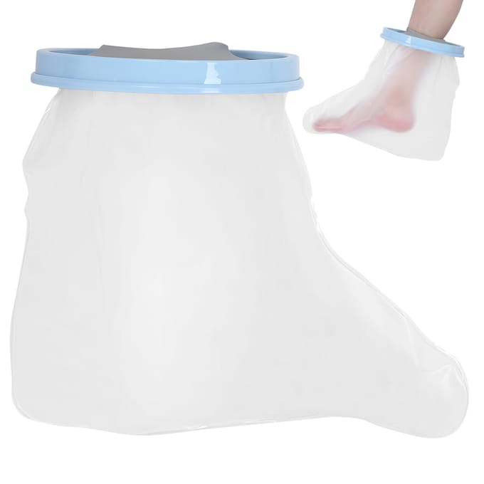 36 cm volwassen voet gipsbeschermers waterbestendig elastisch douchegipsbeschermer voor voet white