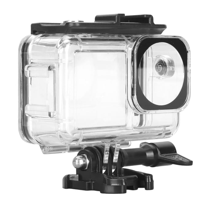 Waterdichte behuizing voor actiecamera's, 40 m, 131 ft, waterbestendig en beschermend duikomhulsel met gray
