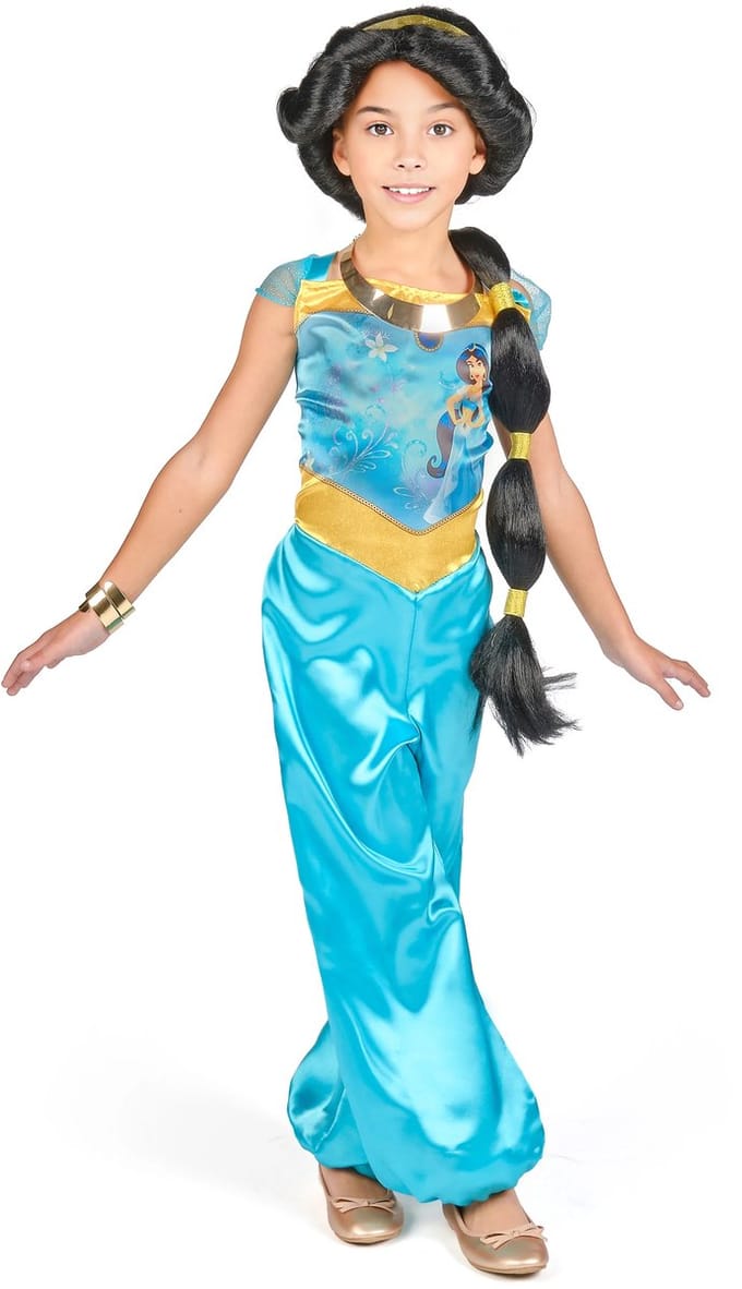 DISNEY Prinses - ALADDIN, Jasmine Basic Plus , Maat XS (3T-4T jaar), Meisjes