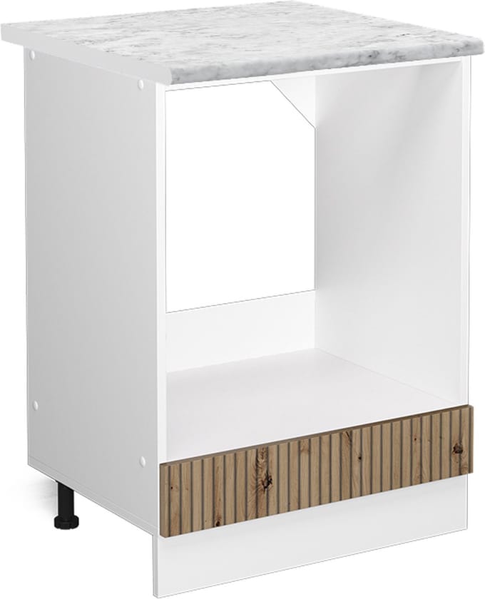Vicco R-Line Ovenombouwkast – 60 cm, WB Marmer Artisanaal eiken
