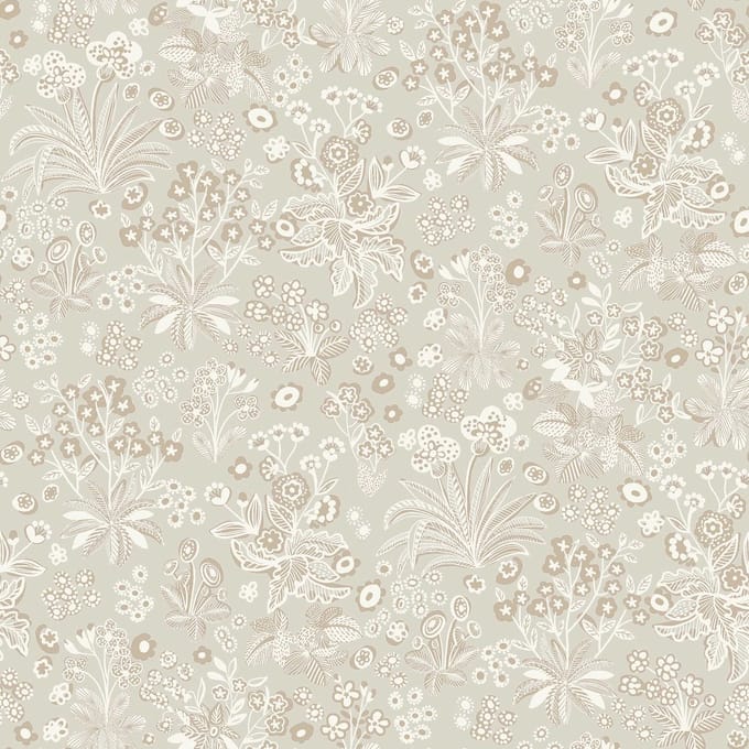 Boråstapeter Vliesbehang 5827 - Nordic Folks - Botanisch Beige - 53cm x 10.05m