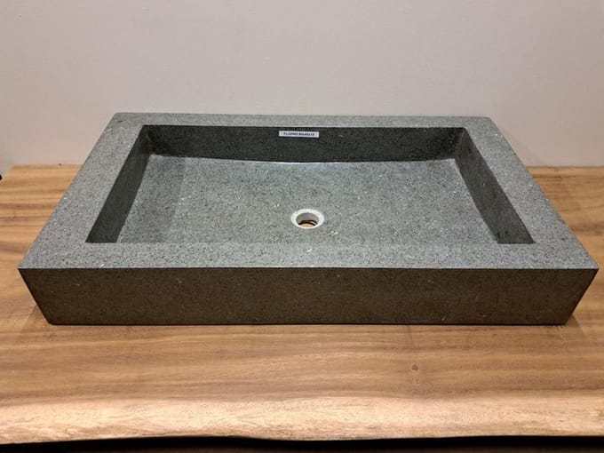 Wasbak natuursteen - 80x45x13cm - FL22985