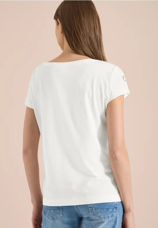 Shirt met korte mouwen en gespdetail