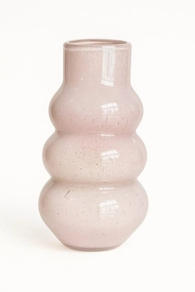 Vaas Lomami | Ivory | Mondgeblazen glas | Ø18xH30 cm