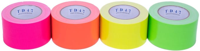 TD47 Gaffa Tape Fluor Deal (4 rollen / 75mm)