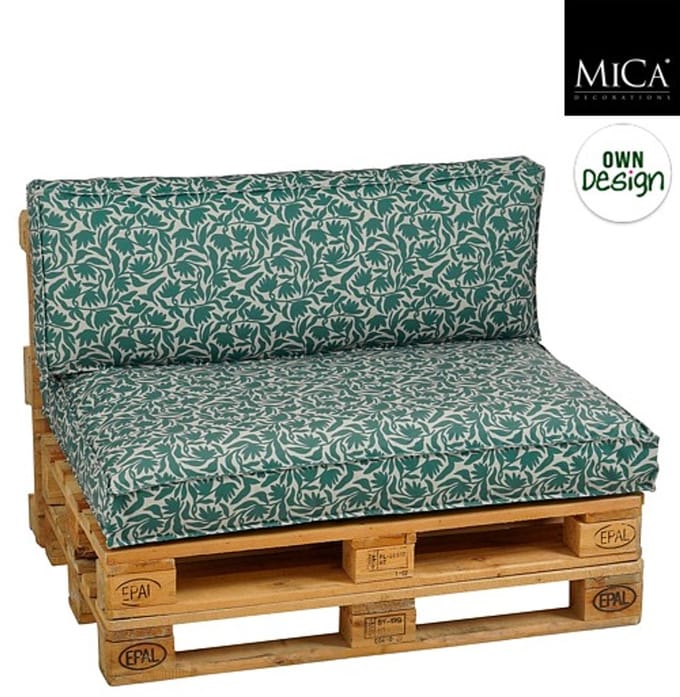Mica Decorations Palletkussen Kelly - 120 x 80 cm - Donkergroen