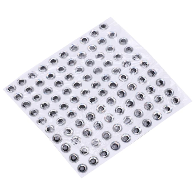 100 stuks 3D Visogen Ovaal Levensecht Kunstmatig Nep Viskunstaas Oogsticker Visaccessoires white