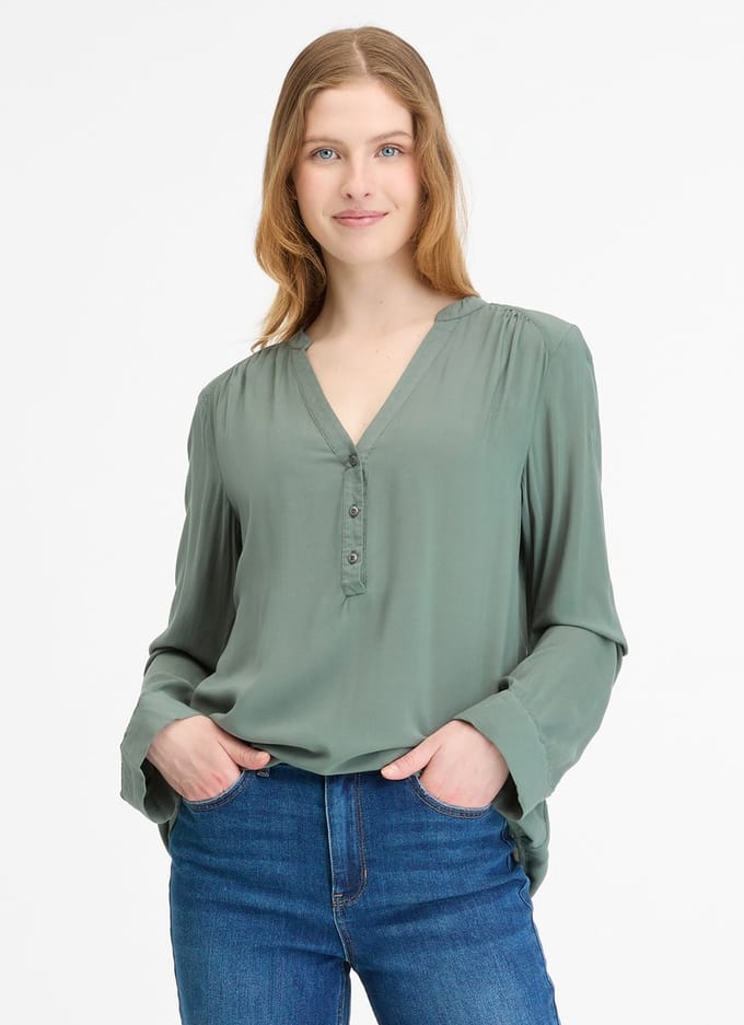 Blouse Fierra groen LM v-hals Ragwear - maat L