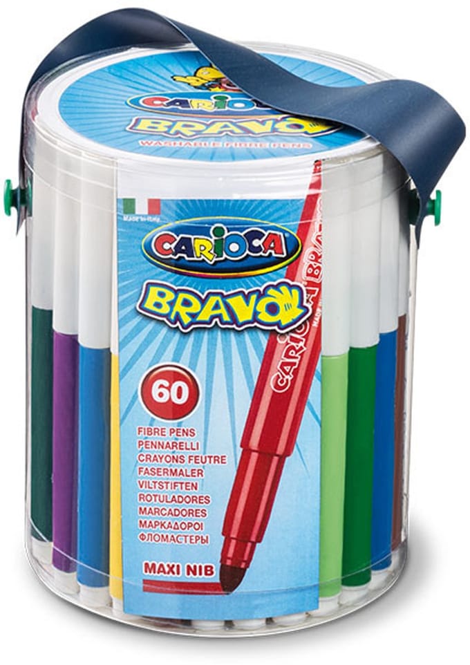 Carioca Bravo viltstift Extra vet Meerkleurig 60 stuk(s)