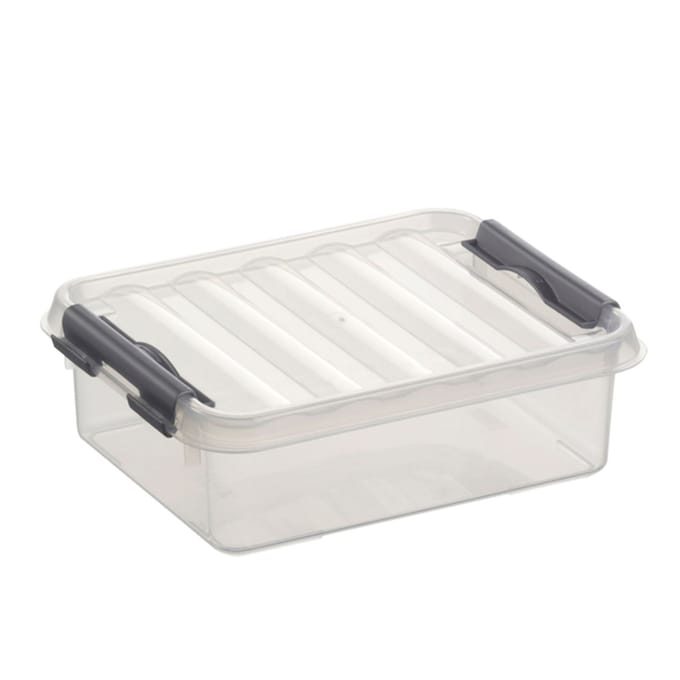 Opbergdoos Sunware Q-line - deksel - sluitclips - L 200 x B 150 x H 60 mm - 1 l