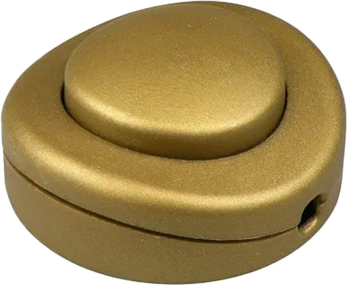 Vloerschakelaar 2P - Rond - 250V/2A - Voetschakelaar - Goud