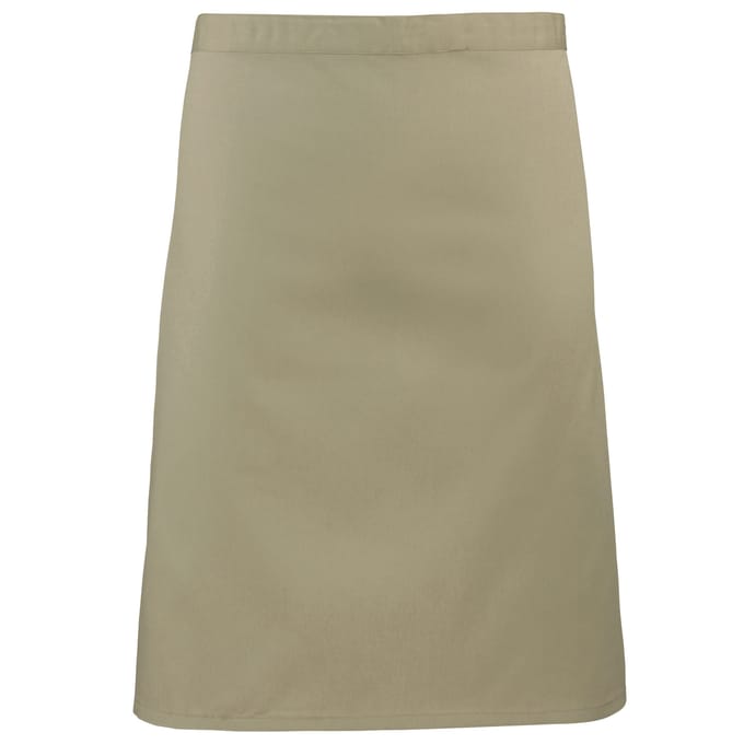 Premier Dames/Dames Mid-Length Apron (Pakket van 2) (Khaki)