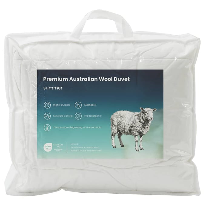 vidaXL - Dekbed - 155x200 - cm - Zomer - 200 - GSM - Australische - Wol - Wit