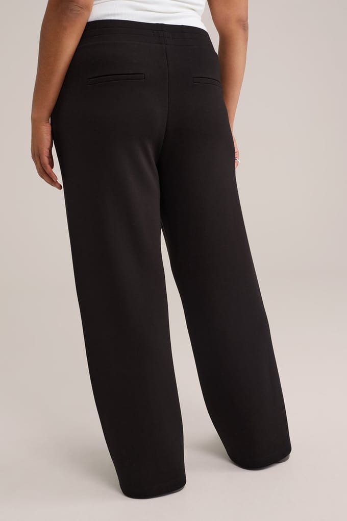 WE Fashion Dames Regular fit broek jersey broek - Curve