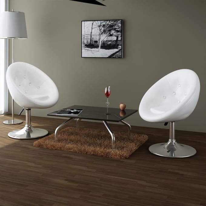 vidaXL - Barstoelen - 2 - st - kunstleer - wit