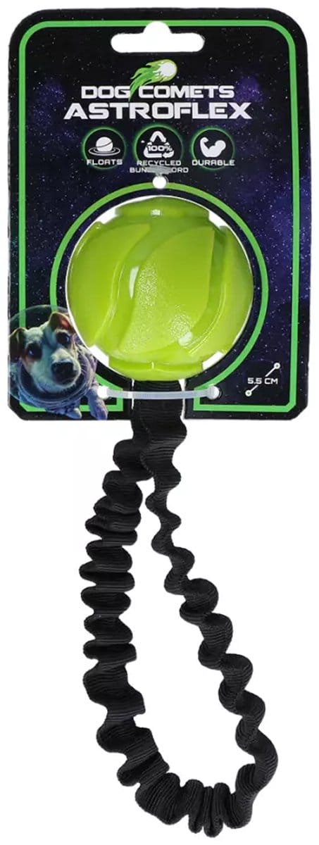 Dog Comets AstroFlex - Hondenspeelgoed Bal met Elastiek - hondenspeelgoed bal elastiek - apporteerspeelgoed hond - Groen