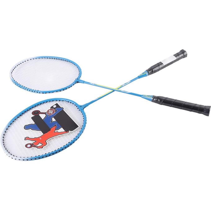1 Paar Duurzaam Sport Badminton Racket Aluminiumlegering Battledore Met Draagtas white