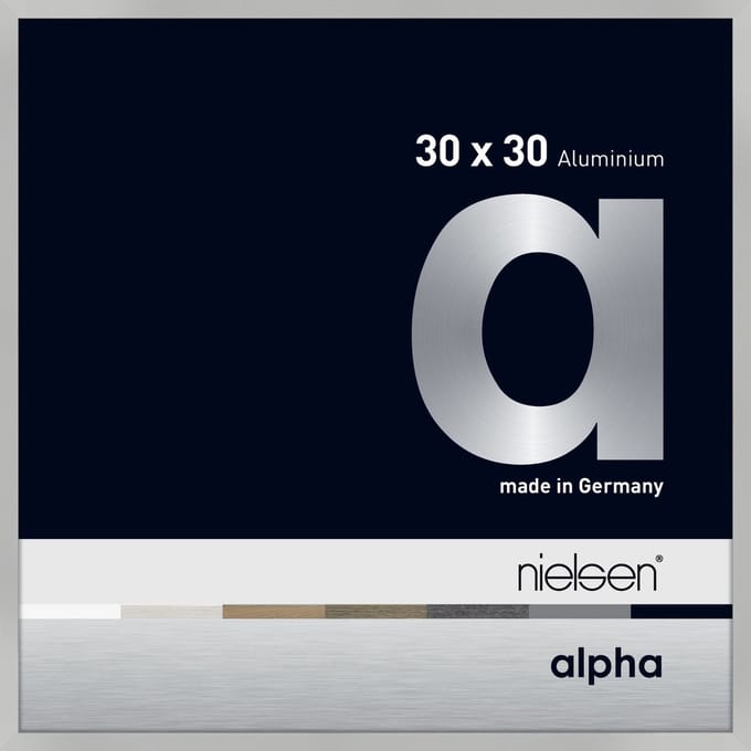 Nielsen Alpha Aluminium Wissellijst Frosted Silver 30x30cm