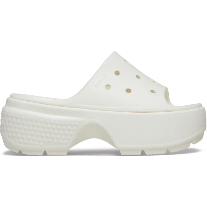 Crocs Stomp Serie - Dames Platform Klompen - Chalk - Croslite - 6,9 cm