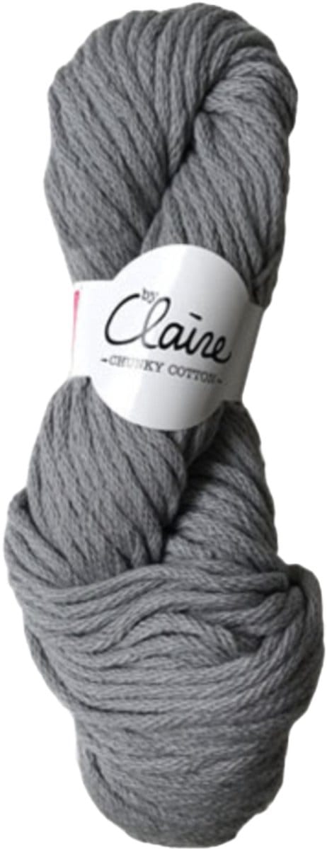 byClaire chunky cotton 014 grey - Haakgaren / Breigaren