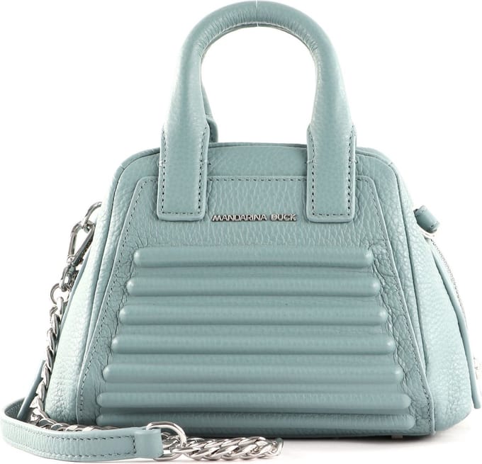 MANDARINA DUCK Leren Handtas Schoudertas I-Con Crossover Mistral Blauwgrijs