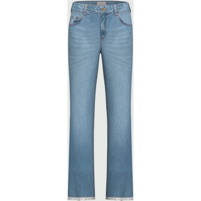 jeans straight vrouw blauw denim