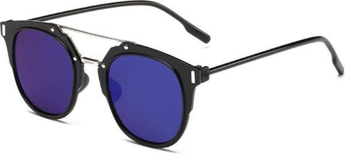 Zonnebril Retro Flat Blauw Spiegel