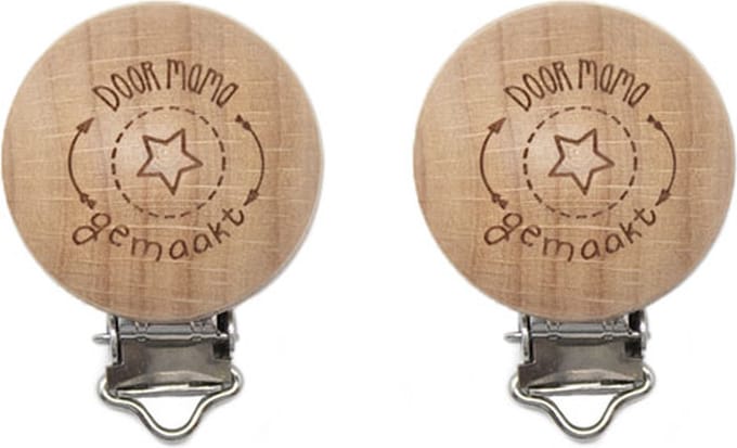 Durable Houten Speenclips 2 stuks 59 Door Mama Gemaakt