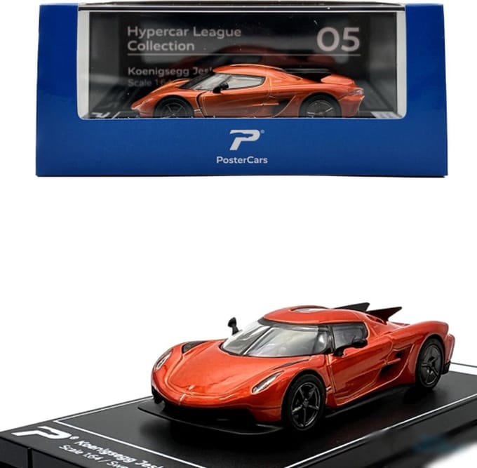 Koenigsegg Jesko Absolut #05 Hypercar League Collection (Oranje) (7 cm) 1/64 PosterCars