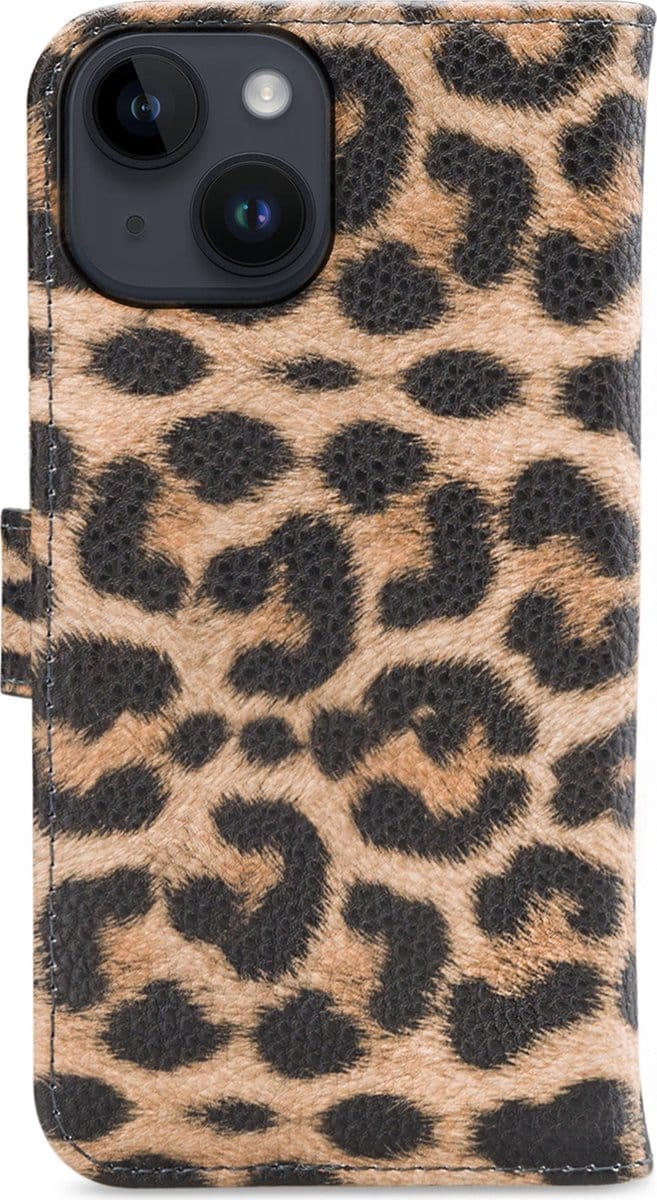 My Style - iPhone 14 Hoesje - Flex Wallet Luipaard Bruin