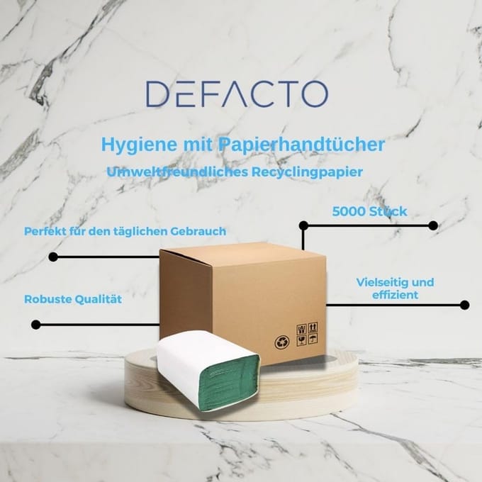 5000 Stuks Zigzag Vouwbare Papieren Handdoeken, 1-Laags Groen