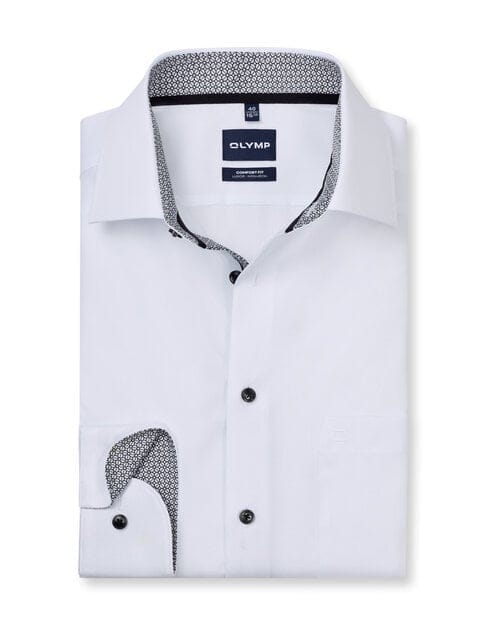 OLYMP Luxor Overhemd, Comfort Fit, New Kent, Antraciet